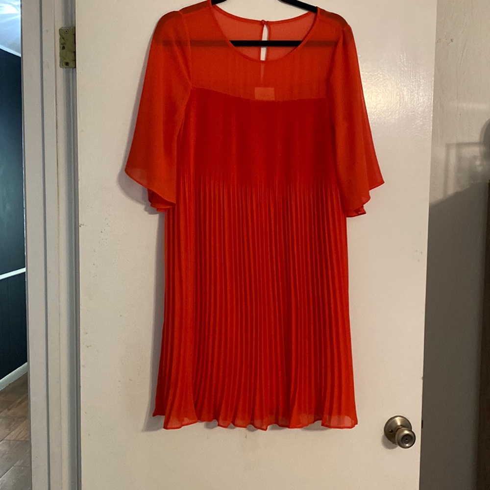 Orange dress by Maeve for Anthropologie